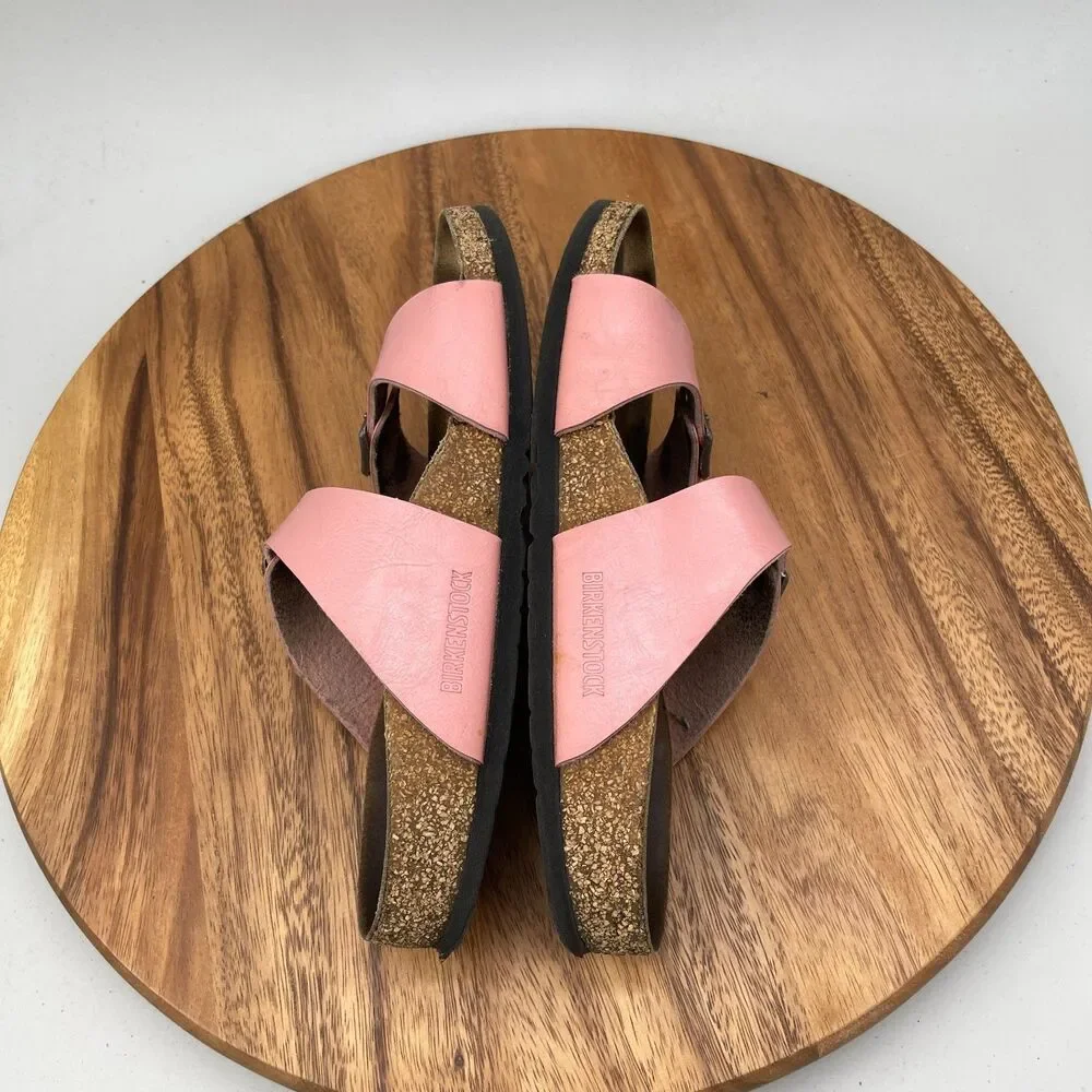 Birkenstock Sydney Sandals Womens Size 8 / 39 Pink Leather Casual Comfort Shoes